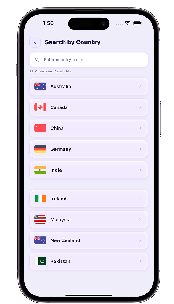 Search by Country